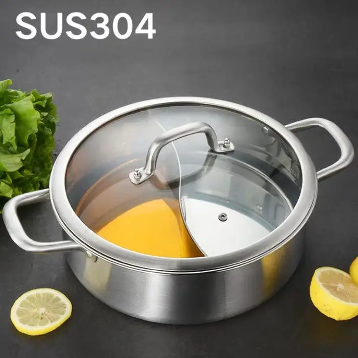 Кастрюля Hotpot из нержавеющей стали кастрюля для супа тушения индукционная плита