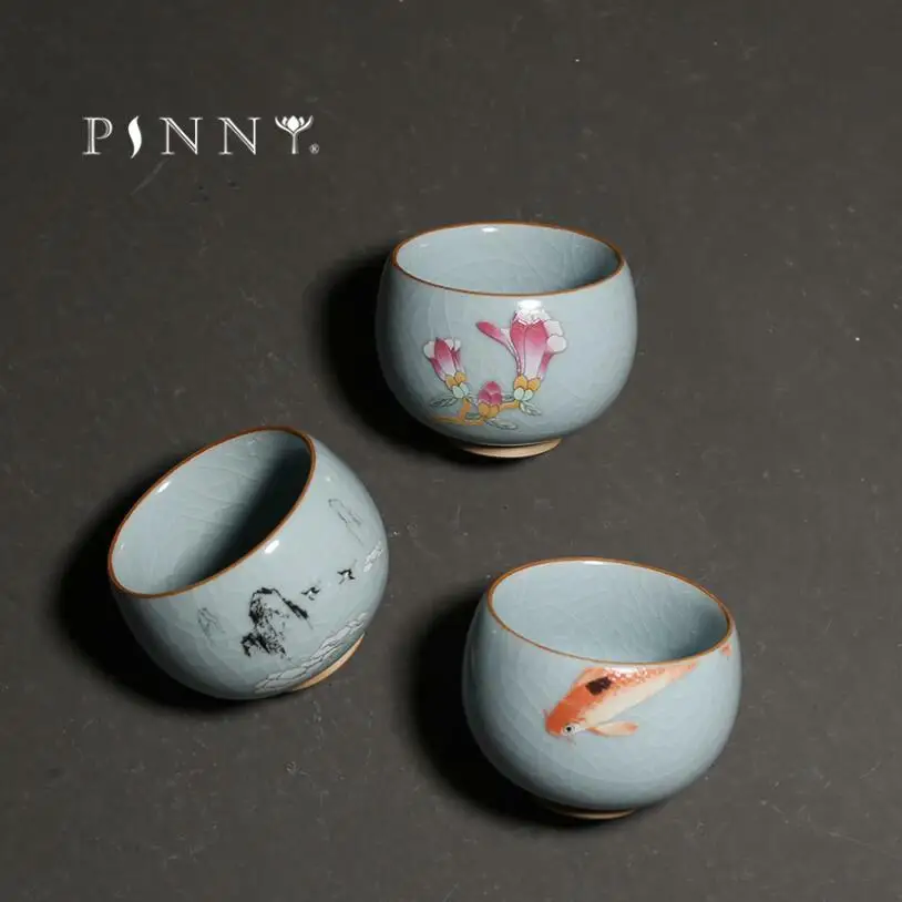PINNY Traditional Chinese Pigmented Teacups Kiln Crack Design Tea Cups Porcelain Kung Fu Tea Bowl Hand Made Drinkware
PINNY Traditional Chinese Pigmented Teacups Kiln Crack Design Tea Cups Porcelain Kung Fu Tea Bowl Hand Made Drinkware