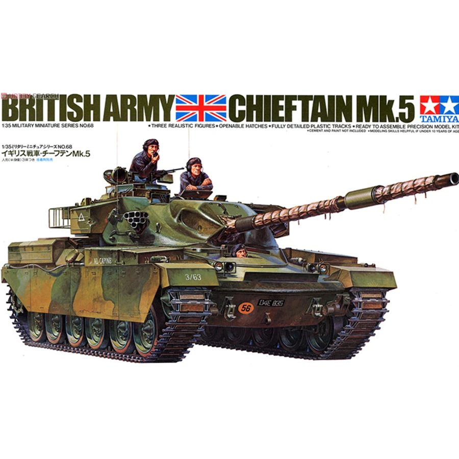 Tamiya 35068 Chariot Military Tank Model Building Kits 1/35 Scale British Chieftain Mk.5 Assembly Toys For Kids Children & Adult
Tamiya 35068 Chariot Military Tank Model Building Kits 1/35 Scale British Chieftain Mk.5 Assembly Toys For Kids Children & Adult
