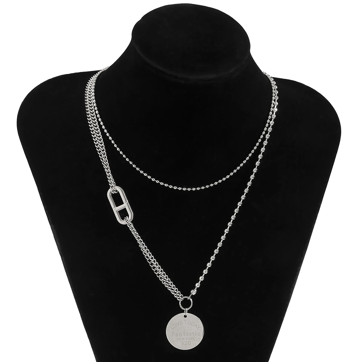 Ins New Hip Hop Engraving Letter Coin Heart Card Pendant Man Necklace Stainless Steel Layered Chain Necklaces Punk Jewelry Gift
Ins New Hip Hop Engraving Letter Coin Heart Card Pendant Man Necklace Stainless Steel Layered Chain Necklaces Punk Jewelry Gift