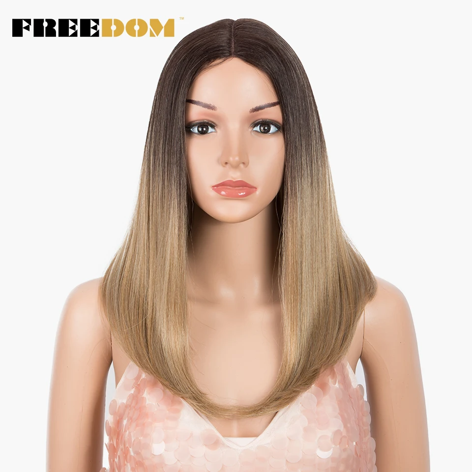 FREEDOM Synthetic Straight Wig Heat Resistant Fiber Middle Part Natural Short Bob Wigs For Black Women Free Shipping
FREEDOM Synthetic Straight Wig Heat Resistant Fiber Middle Part Natural Short Bob Wigs For Black Women Free Shipping