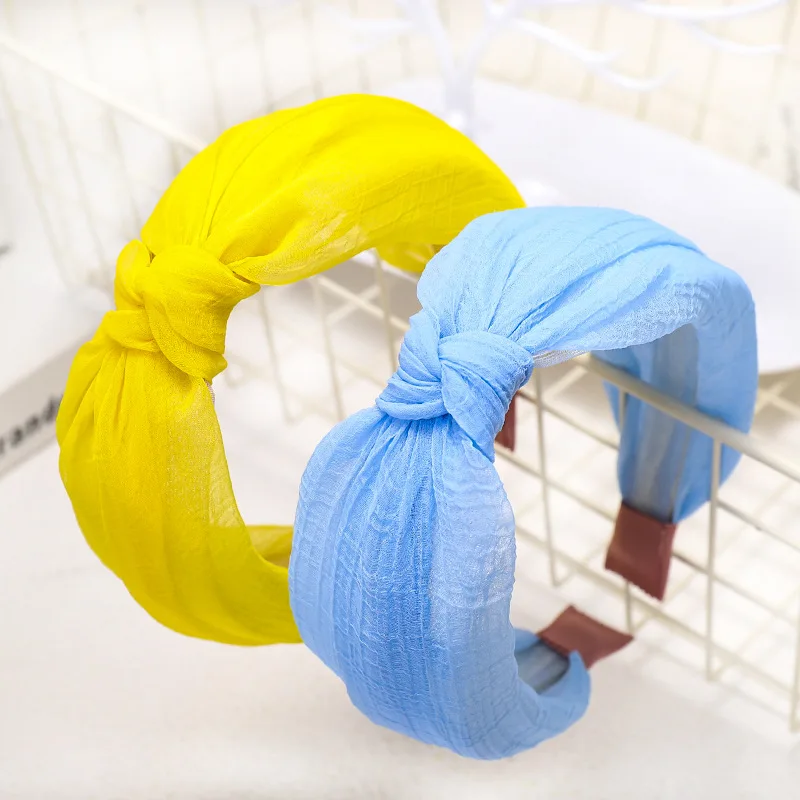 Spring and Summer Hairbands Girls Pure Color Tulle Temperament Wide Wash Face Adult Middle Knot Headband Women Wholesale
Spring and Summer Hairbands Girls Pure Color Tulle Temperament Wide Wash Face Adult Middle Knot Headband Women Wholesale