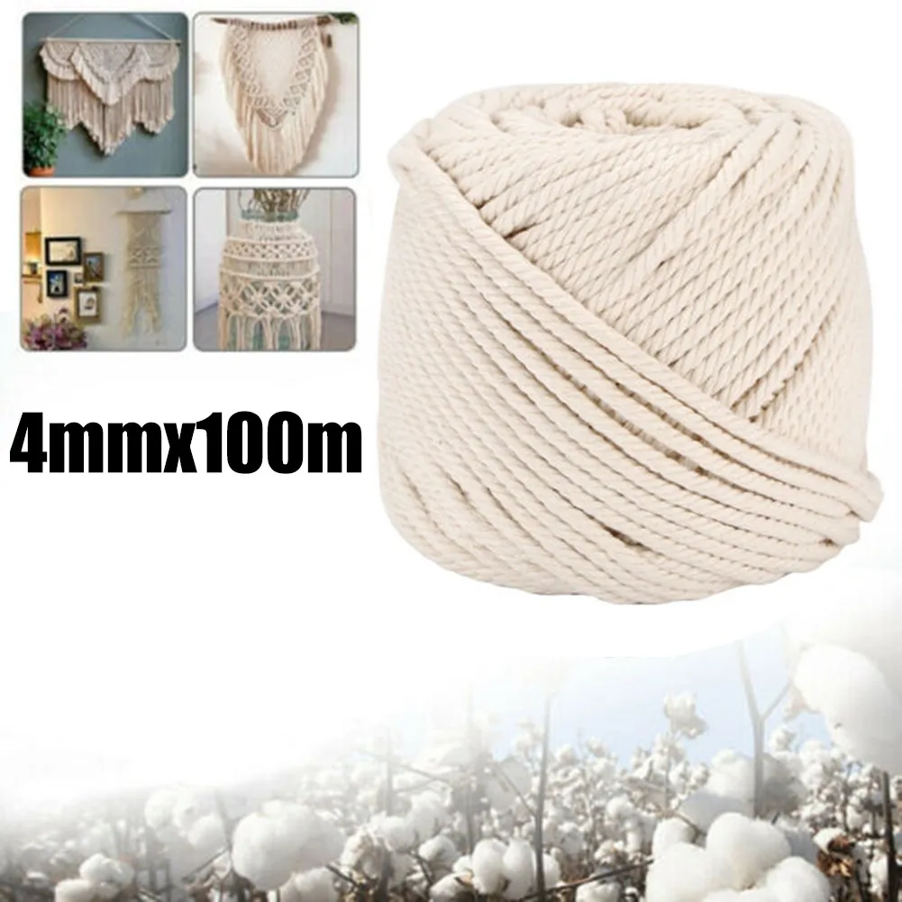 4 Mm Natural Beige Cotton Twisted Cord Rope DIY Craft Artisan Macrame String Punch Needle Sewing Accessories
4 Mm Natural Beige Cotton Twisted Cord Rope DIY Craft Artisan Macrame String Punch Needle Sewing Accessories