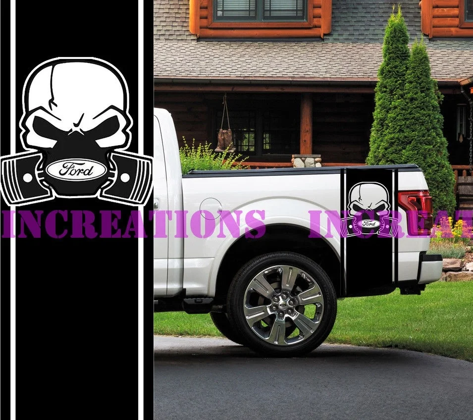 For Universal 1Set/2Pcs Ford Skull F-150 Truck Side Stripes Decals Stickers Set of 2 Racing Car Decal
For Universal 1Set/2Pcs Ford Skull F-150 Truck Side Stripes Decals Stickers Set of 2 Racing Car Decal