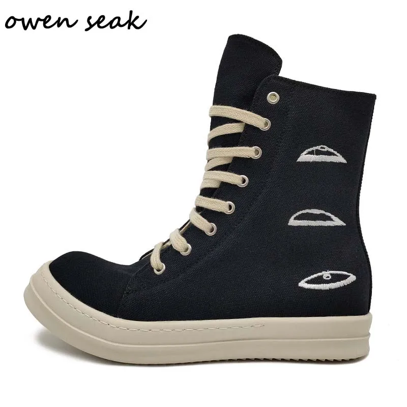 Owen Seak Men Casual Canvas Shoes Luxury Trainers Ankle Lace Up Women Sneaker Zip High-TOP Hip Hop Streetwear Flats Black Boots
Owen Seak Men Casual Canvas Shoes Luxury Trainers Ankle Lace Up Women Sneaker Zip High-TOP Hip Hop Streetwear Flats Black Boots