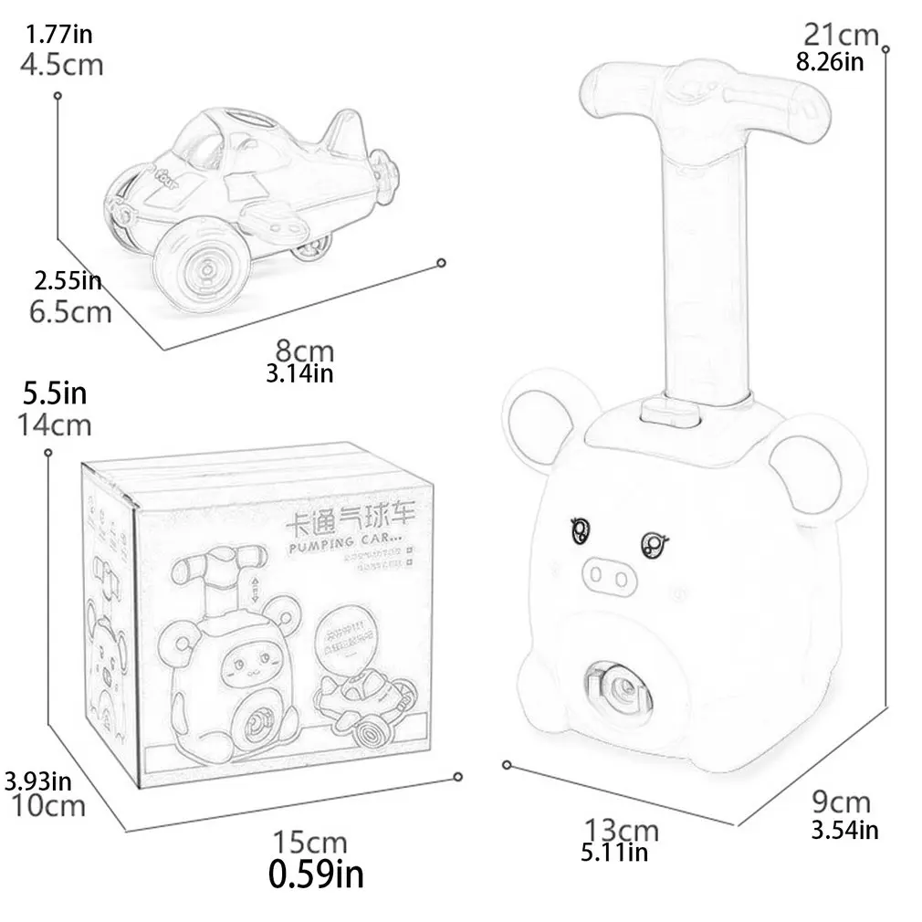 Inertia Flying Power Balloon Car With Rocket Launcher Cartoon Balloon Car Puzzle Toy Science Experimen Toy for Children Gift
Inertia Flying Power Balloon Car With Rocket Launcher Cartoon Balloon Car Puzzle Toy Science Experimen Toy for Children Gift