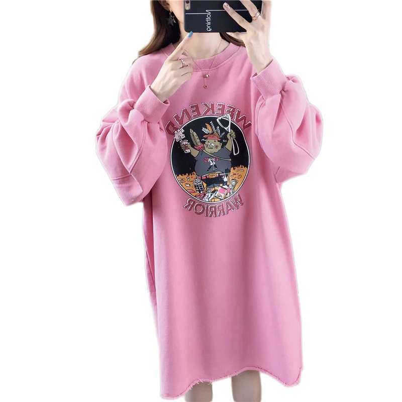 QRWR 2020 Sweatshirt Women Spring Autumn Korean Casual Cartoon Print Long Sweatshirt O Neck Split Oversized Women Sweatshirt
QRWR 2020 Sweatshirt Women Spring Autumn Korean Casual Cartoon Print Long Sweatshirt O Neck Split Oversized Women Sweatshirt
