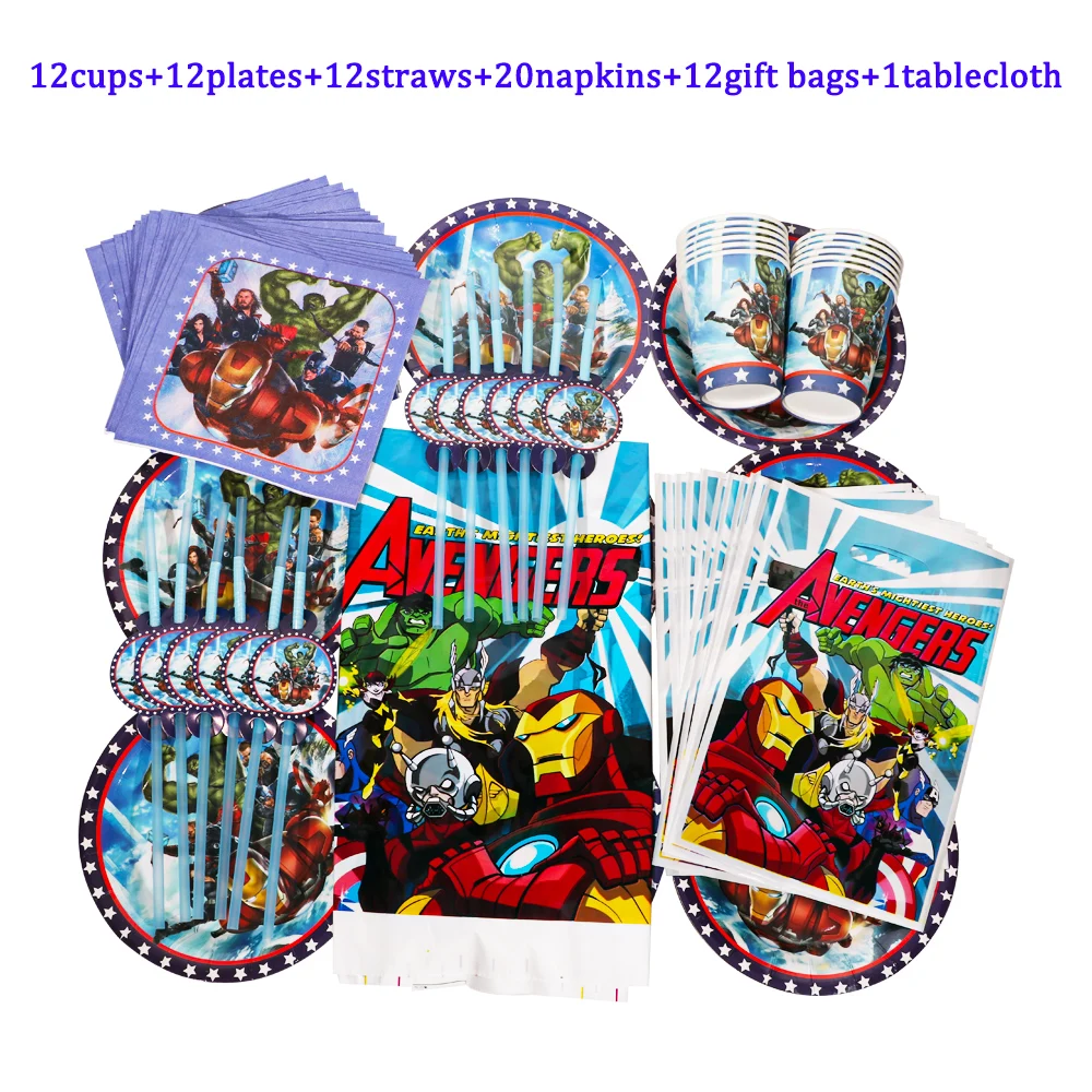 Disney The Avengers Super Hero Party Disposable Tableware Paper Cup Plates Napkins Birthday Table Decoration Baby Shower
Disney The Avengers Super Hero Party Disposable Tableware Paper Cup Plates Napkins Birthday Table Decoration Baby Shower