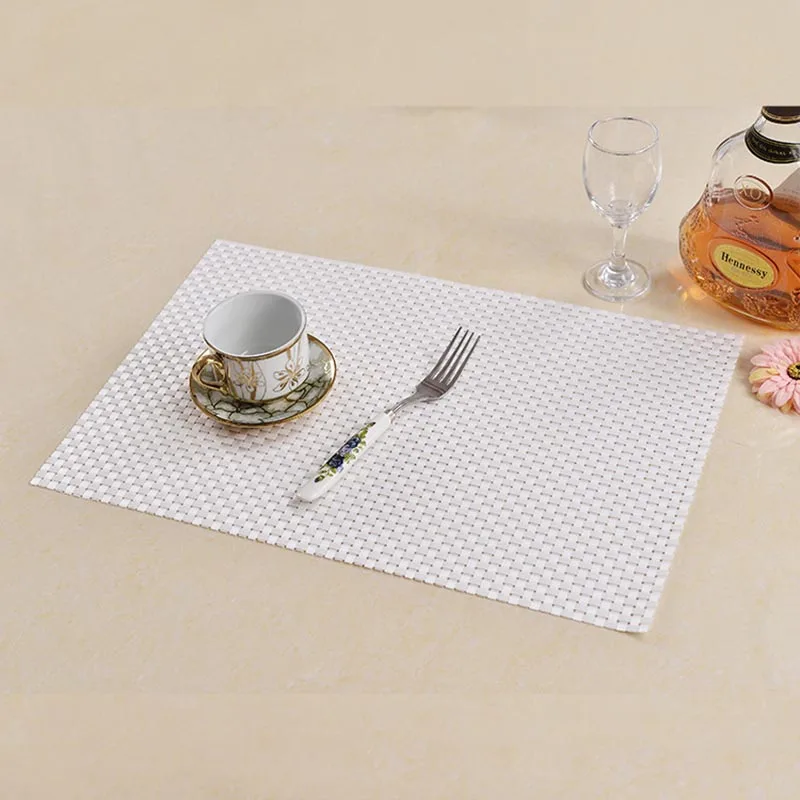 4pcs Rectangular Placemat 45cm*30cm Cross Woven PVC Coaster Washable Table Mat Nordic Dining Table Decor Home Western Restaurant
4pcs Rectangular Placemat 45cm*30cm Cross Woven PVC Coaster Washable Table Mat Nordic Dining Table Decor Home Western Restaurant