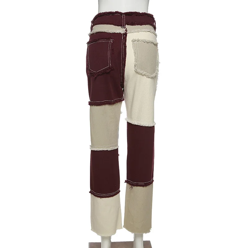 WEPBEL Women Patchwork Jeans High Waist Slim Fit Denim Pants Fashionable All-Matching Contrast Color Casual Jeans Trousers
WEPBEL Women Patchwork Jeans High Waist Slim Fit Denim Pants Fashionable All-Matching Contrast Color Casual Jeans Trousers