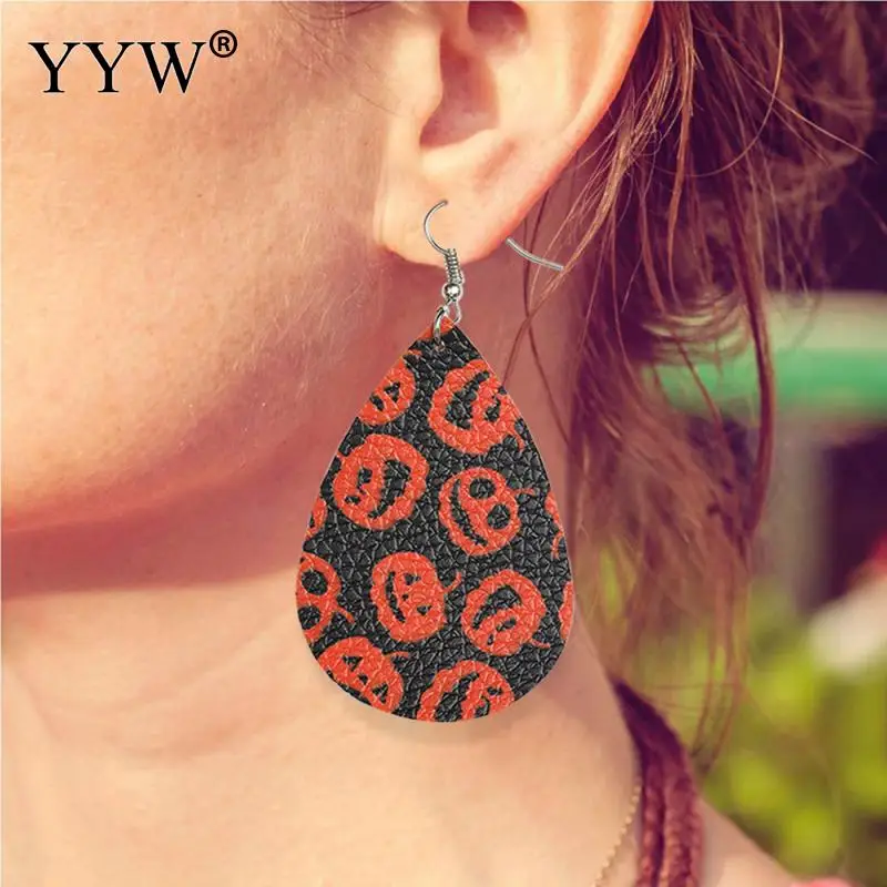 5pairs/Lot Halloween Leather Earrings Hot Sale Pumpkin Lantern Print Leather Earrings Personalized Pu Leather Earrings For Lady
5pairs/Lot Halloween Leather Earrings Hot Sale Pumpkin Lantern Print Leather Earrings Personalized Pu Leather Earrings For Lady