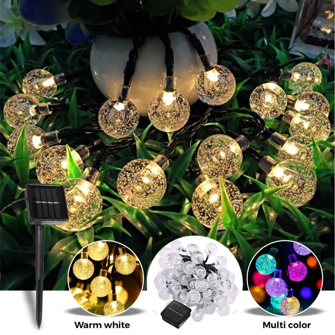 Garden Christmas Bubble Ball LED Light String 50 LED Solar Powered Outdoor Patio Used For Night Decoration
Garden Christmas Bubble Ball LED Light String 50 LED Solar Powered Outdoor Patio Used For Night Decoration