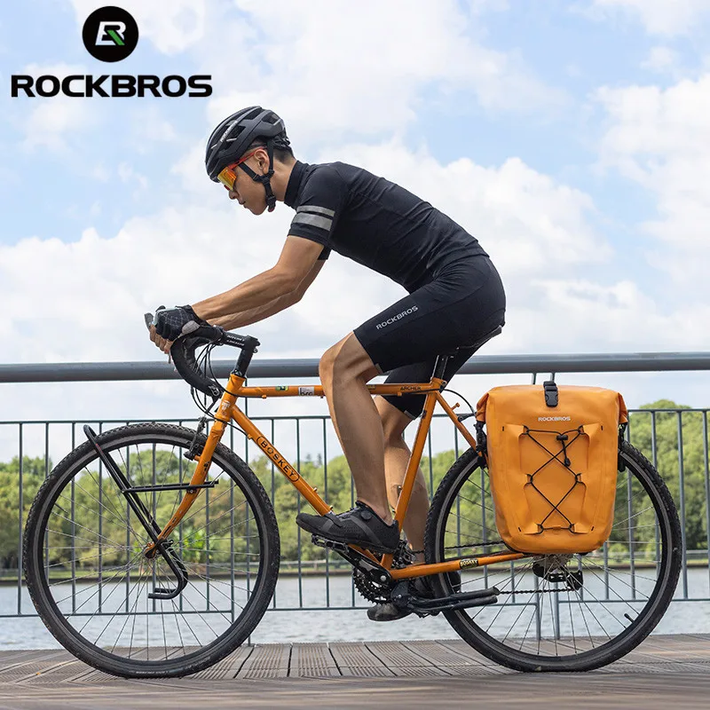 

Велосипедные сумки и Багажники Rockbros, водонепроницаемая дорожная велосипедная сумка, корзина на заднее сиденье, багажник, 25 л