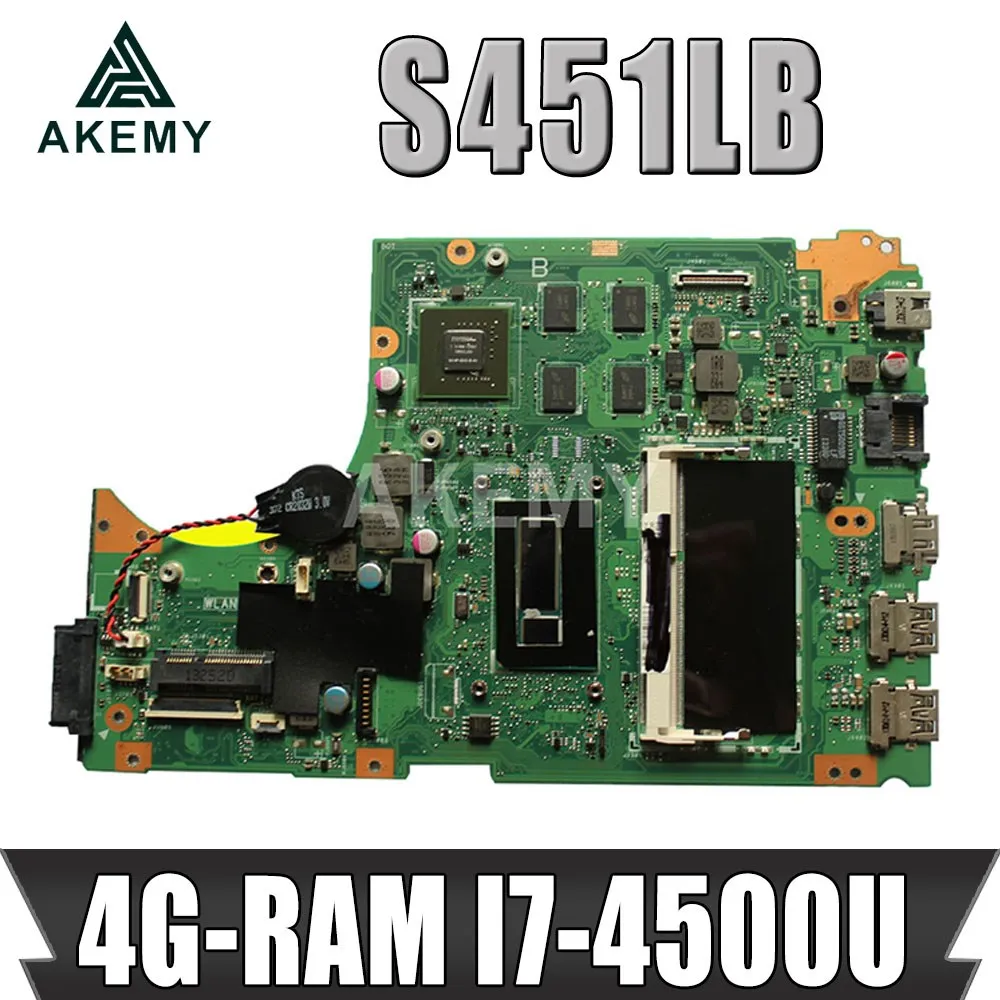 New 90MB02V1-R02000 Laptop motherboard For ASUS S451LB S451LN S451L V451 V451L Mainboard 4G-RAM I7-4500U GT740M
New 90MB02V1-R02000 Laptop motherboard For ASUS S451LB S451LN S451L V451 V451L Mainboard 4G-RAM I7-4500U GT740M