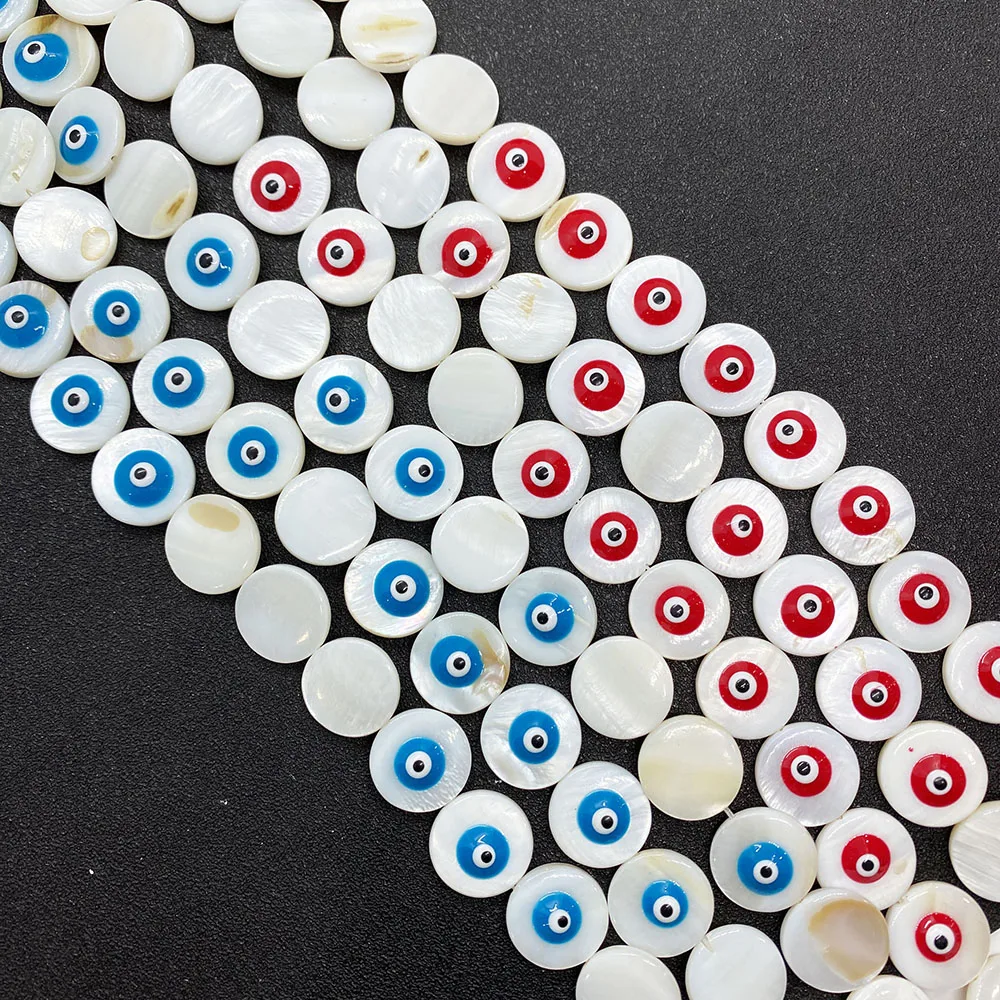 Natural Freshwater Shell Beads Flat Round Shell Beads Evil Eye for DIY Jewelry Making Ladies Fashion Bracelet Necklace Earrings
Natural Freshwater Shell Beads Flat Round Shell Beads Evil Eye for DIY Jewelry Making Ladies Fashion Bracelet Necklace Earrings