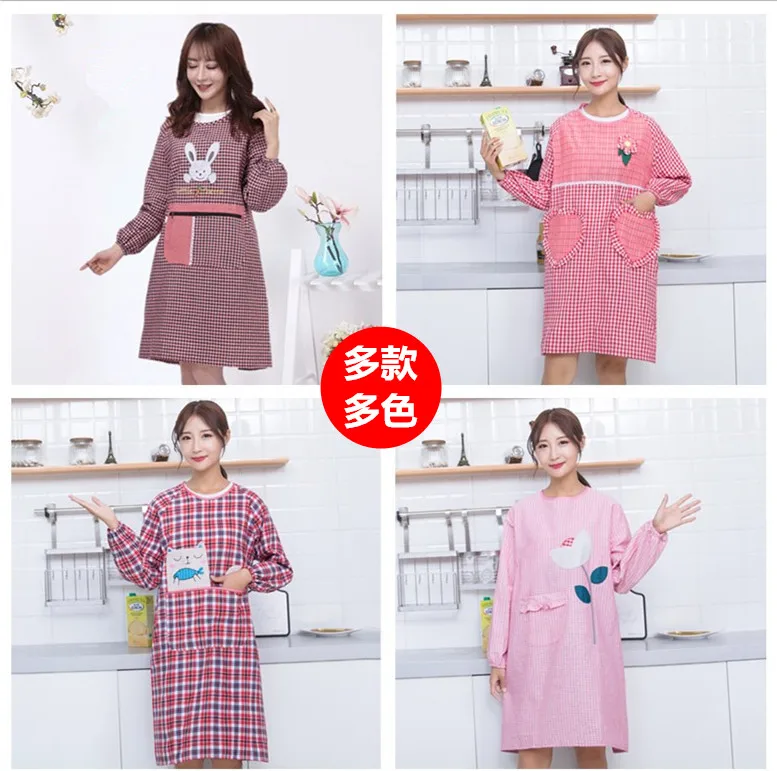 Apron Long Sleeve Kitchen Cotton Sleeve Men's Workwear Korean Fashionable Waterproof Coat Anti-dressing Gown Adult Woman
Apron Long Sleeve Kitchen Cotton Sleeve Men's Workwear Korean Fashionable Waterproof Coat Anti-dressing Gown Adult Woman