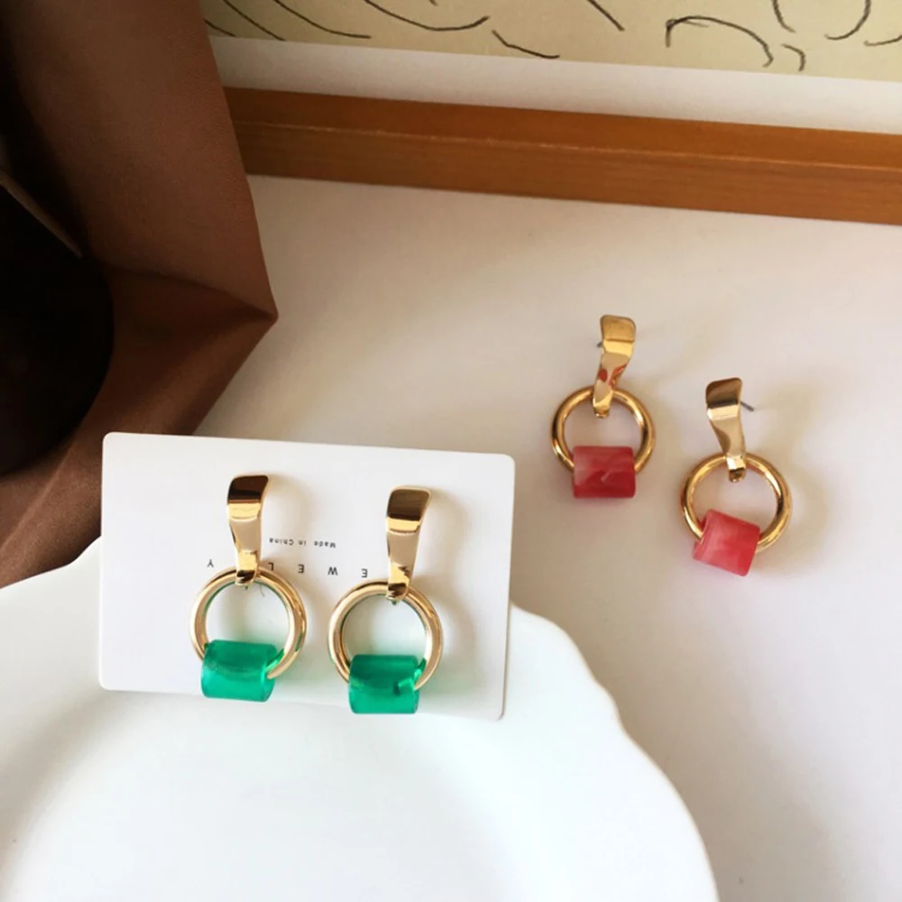 Leisure Sports Style Stud Earrings Fashion Personality Jelly Color Geometry Earrings Female Elegant Jewelry Party Gifts
Leisure Sports Style Stud Earrings Fashion Personality Jelly Color Geometry Earrings Female Elegant Jewelry Party Gifts