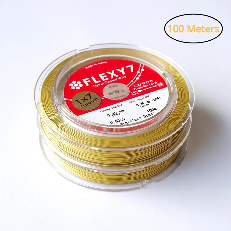 100 Meters/lots 0.4mm 14k Gold Plated Stainless Steel Wire Beading Wire for Jewelry Making Finding Necklace Bracelet Accessories
100 Meters/lots 0.4mm 14k Gold Plated Stainless Steel Wire Beading Wire for Jewelry Making Finding Necklace Bracelet Accessories