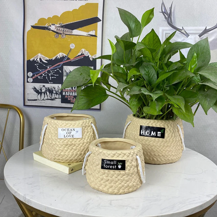 Nordic Simple Hanging Basket Cloth Bag Ceramic Flower Pot Modern Home Balcony Decoration Succulent Potted Garden Gift Bonsai
Nordic Simple Hanging Basket Cloth Bag Ceramic Flower Pot Modern Home Balcony Decoration Succulent Potted Garden Gift Bonsai