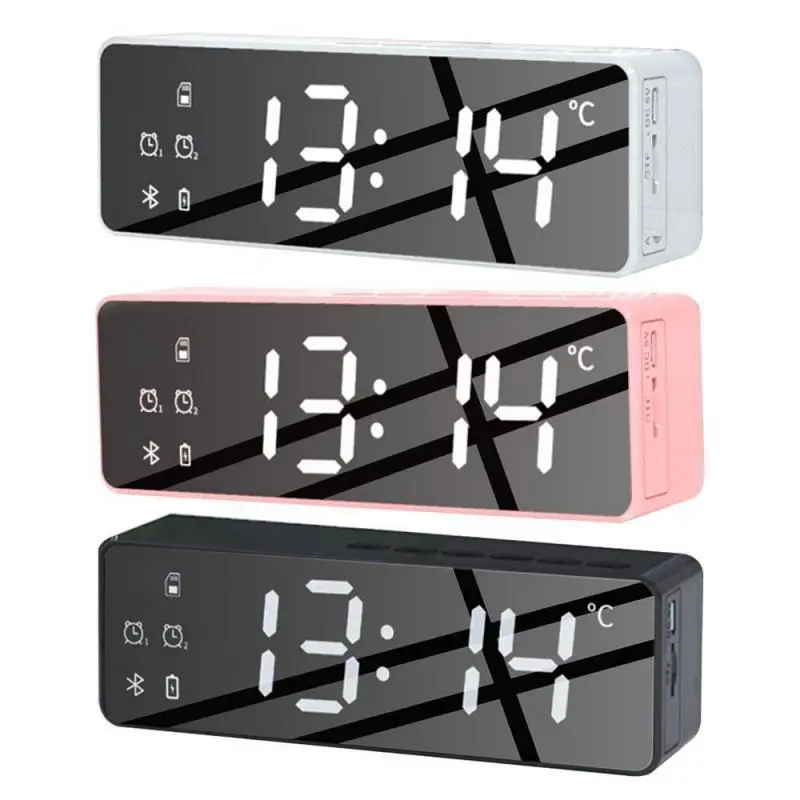 Mirror Wireless Bluetooth Speaker Protable Mini Alarm Clock Desktop Led Display Multi-function Digital Music Player Support TF
Mirror Wireless Bluetooth Speaker Protable Mini Alarm Clock Desktop Led Display Multi-function Digital Music Player Support TF