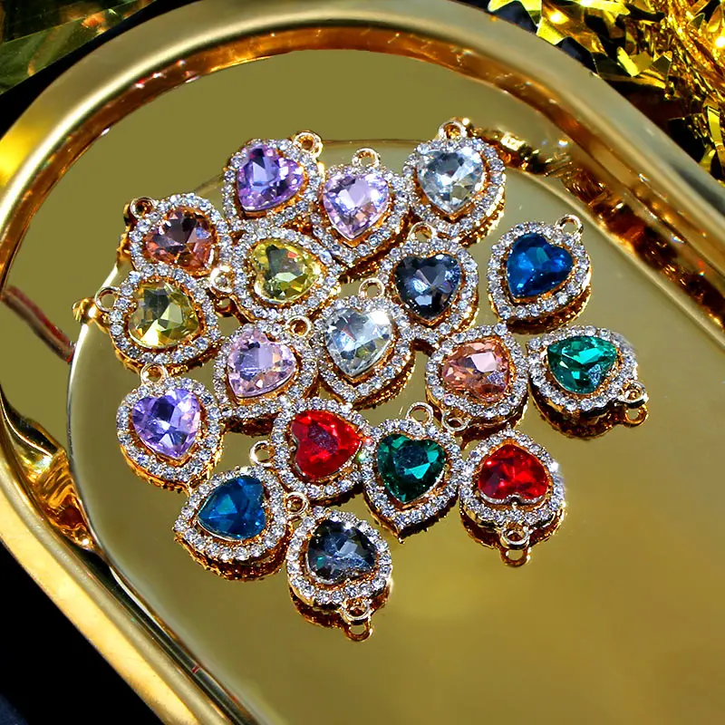 Flatfoosie 10Pcs/set Exquisite Crystal Accessories Multicolor Heart-shaped Rhinestones DIY Earrings Pendant Necklaces Jewelry
Flatfoosie 10Pcs/set Exquisite Crystal Accessories Multicolor Heart-shaped Rhinestones DIY Earrings Pendant Necklaces Jewelry