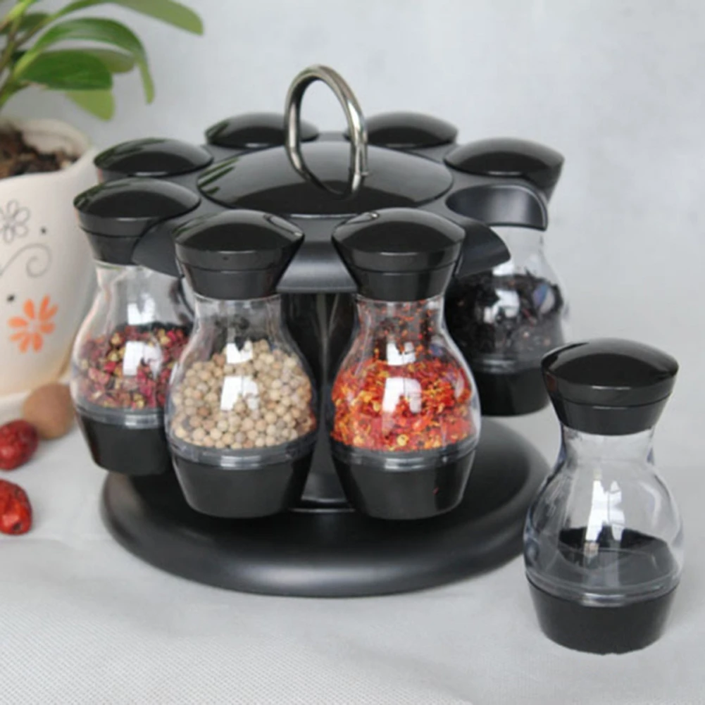Spices Rotating Glass Cruet Seasoning Jar Set Kitchen Storage Rack Jar BBQ Pepper Salt Shakers Paprika Bottle For Kitchen Jars
Spices Rotating Glass Cruet Seasoning Jar Set Kitchen Storage Rack Jar BBQ Pepper Salt Shakers Paprika Bottle For Kitchen Jars