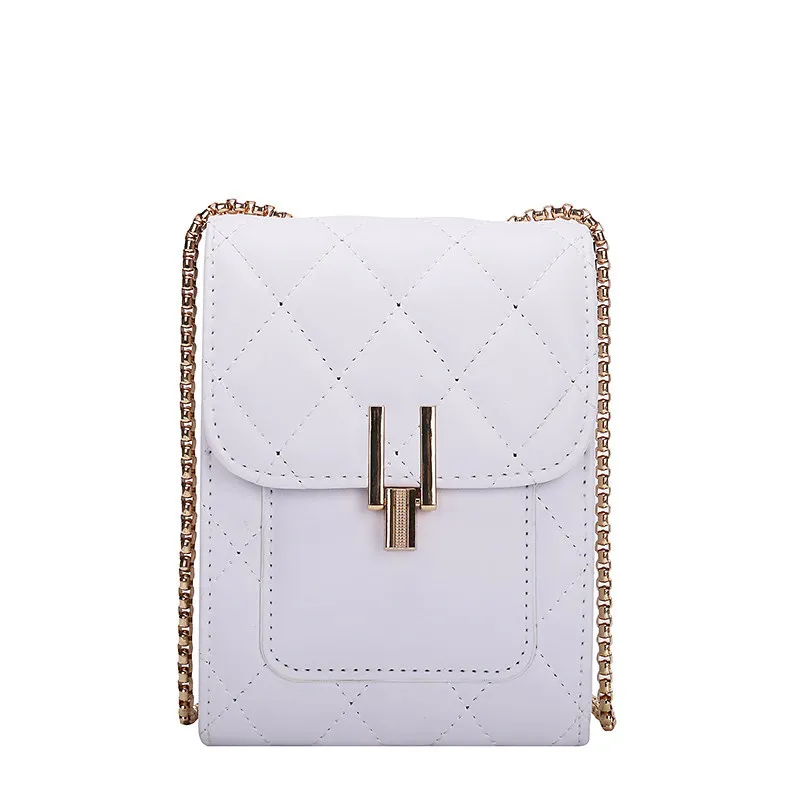Women Mini PU Diamond Check Chain Mobile Phone Wallet Fashion All Match One Shoulder Or Crossbody Vertical Square Bag 
Women Mini PU Diamond Check Chain Mobile Phone Wallet Fashion All Match One Shoulder Or Crossbody Vertical Square Bag