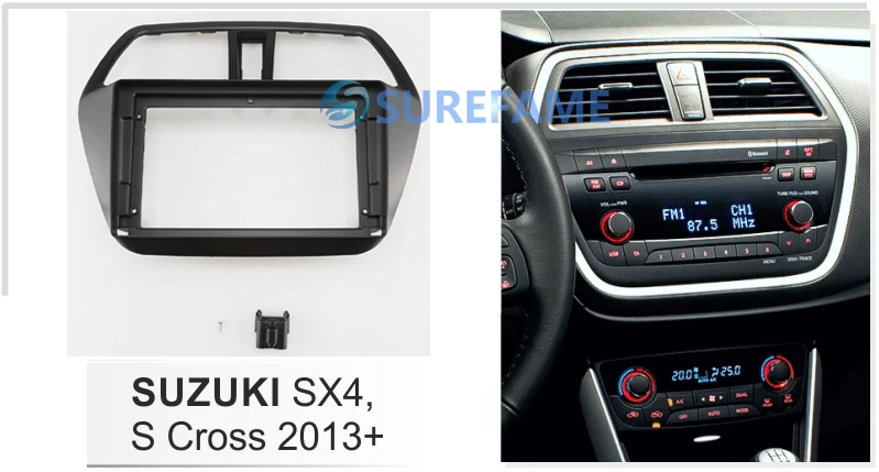 9 дюймовая Автомобильная радиопанель Fascia Для SUZUKI SX4 S Cross 2013 + комплект для
