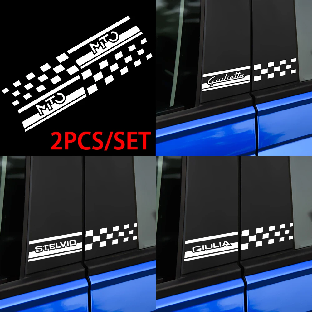 2PCS Car Side Window Center Pillars Decor Stickers for Alfa Romeo Tonale Giulia Mito Stelvio Giulietta GT 147 156 159 166 4C TZ3
2PCS Car Side Window Center Pillars Decor Stickers for Alfa Romeo Tonale Giulia Mito Stelvio Giulietta GT 147 156 159 166 4C TZ3