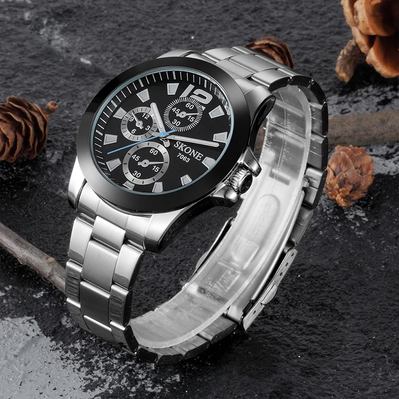 SKONE Mens Watches quartz Top Brand Analog Military male Men Sports army Watch Waterproof Relogio Masculino ClocK 7063G | Наручные часы