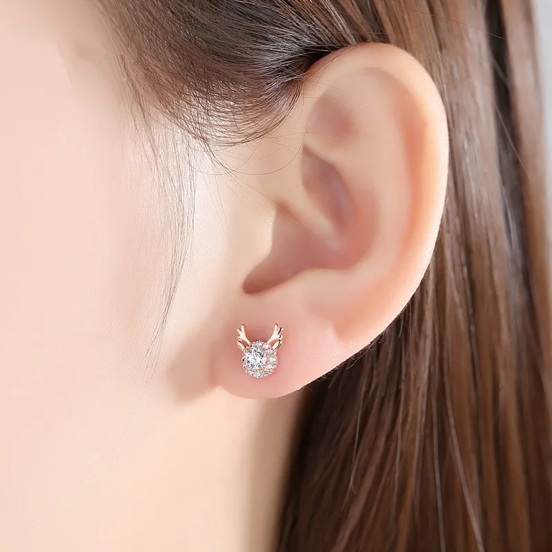 Fashion Stud Earrings for Women Girl Fashion Jewelry Customized 925 Sterling Silver Rose Gold Color Earrings
Fashion Stud Earrings for Women Girl Fashion Jewelry Customized 925 Sterling Silver Rose Gold Color Earrings