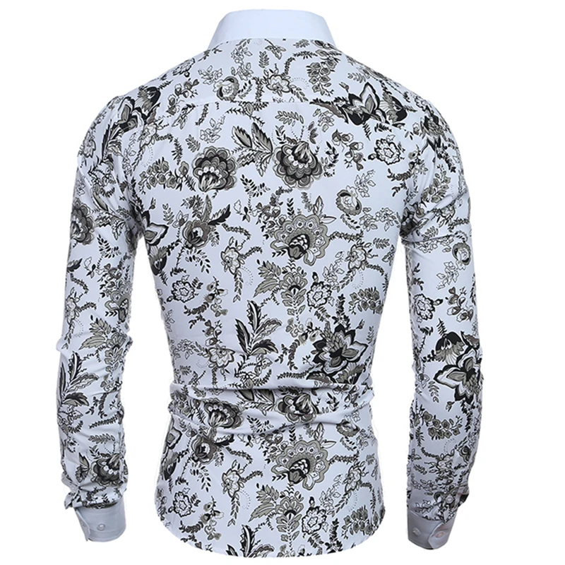 Hawaii Men 's Casual Shirt Floral Printed Slim Fit Long-Sleeved Shirts Male Fashion Formal Big Size 5XL
Hawaii Men 's Casual Shirt Floral Printed Slim Fit Long-Sleeved Shirts Male Fashion Formal Big Size 5XL