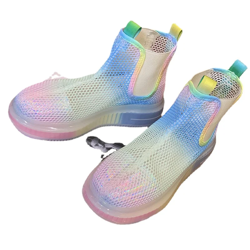 Martens Boots Women's Summer Thin 2021 New Colorful Rainbow Jelly Thick-Soled Mesh Women Hollow-out Mesh Boots
Martens Boots Women's Summer Thin 2021 New Colorful Rainbow Jelly Thick-Soled Mesh Women Hollow-out Mesh Boots