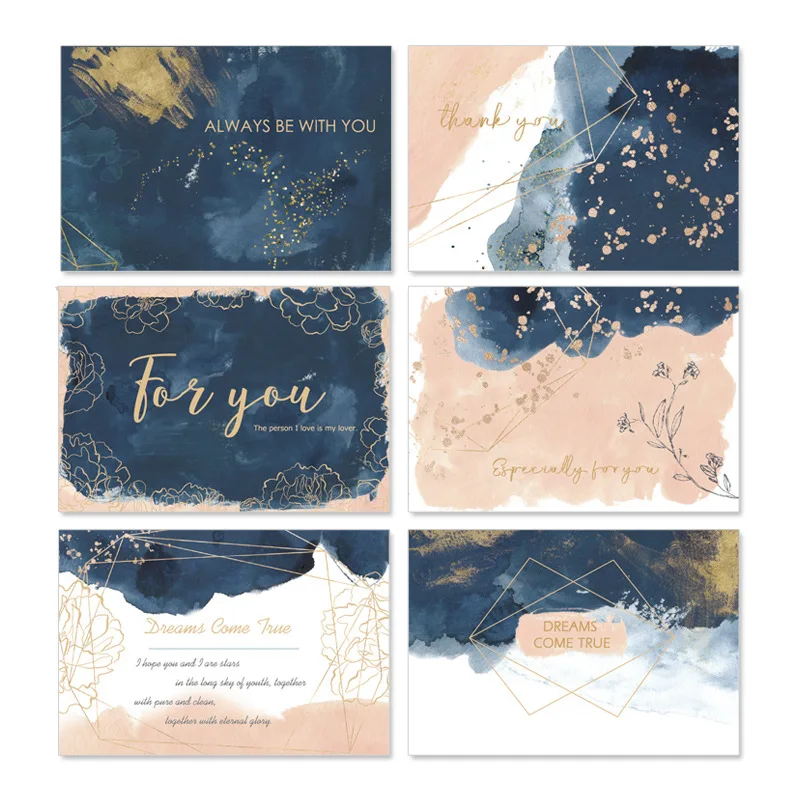 6pcs Thankyou Birthday Card Bronzing wedding invitations for business Holiday Universal with Envelope postcards blank
6pcs Thankyou Birthday Card Bronzing wedding invitations for business Holiday Universal with Envelope postcards blank