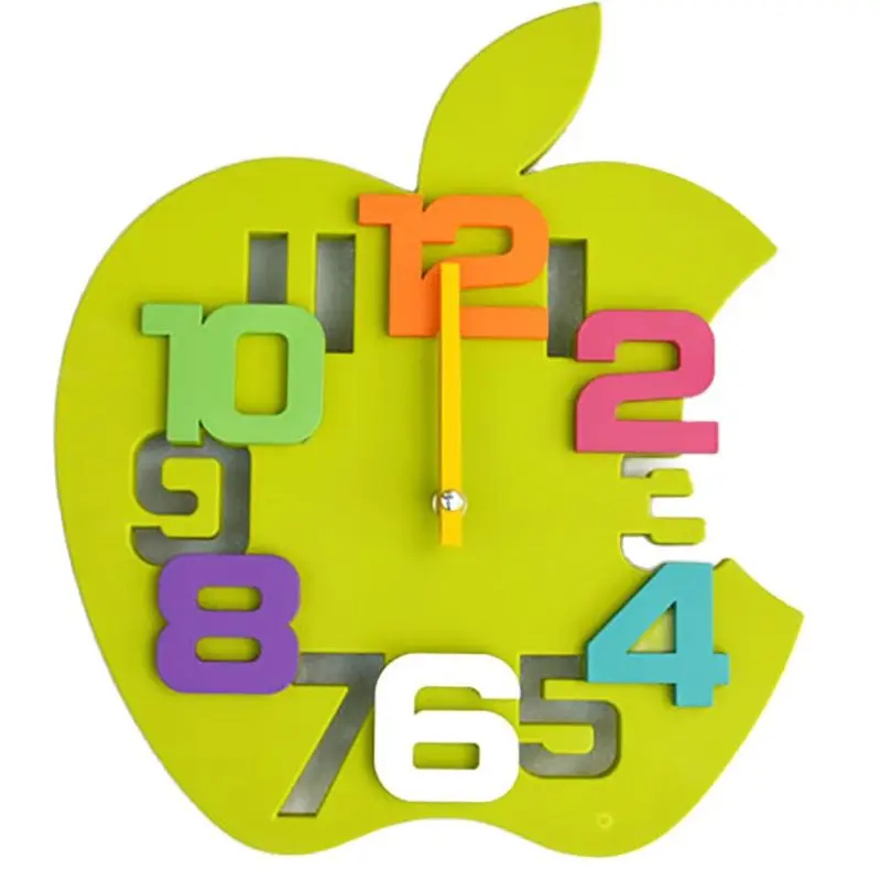 Creative Apple Wall Clock Silent Cartoon Living Room Children's Room Kindergarten Wall Watch Home Orologi Da Parete Decor SC501
Creative Apple Wall Clock Silent Cartoon Living Room Children's Room Kindergarten Wall Watch Home Orologi Da Parete Decor SC501