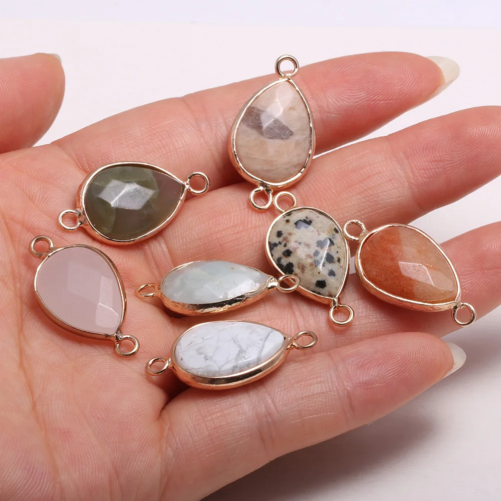 1pcs Natural Stone Faceted Charms Pendant Connector Geometry Double Hole For DIY Necklace Bracelet Jewelry Making Size 14x27mm
1pcs Natural Stone Faceted Charms Pendant Connector Geometry Double Hole For DIY Necklace Bracelet Jewelry Making Size 14x27mm