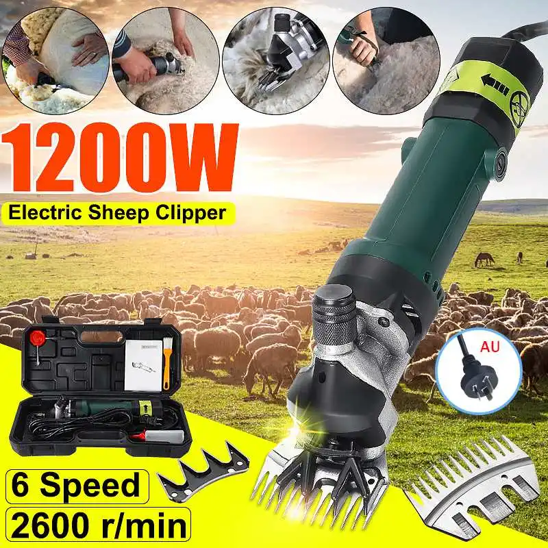 1200W 220V 6 Gears Speed Electric Sheep Goat Shearing Machine Clipper AU Plug Farm Shears Cutter Wool scissor Cut Machine
1200W 220V 6 Gears Speed Electric Sheep Goat Shearing Machine Clipper AU Plug Farm Shears Cutter Wool scissor Cut Machine