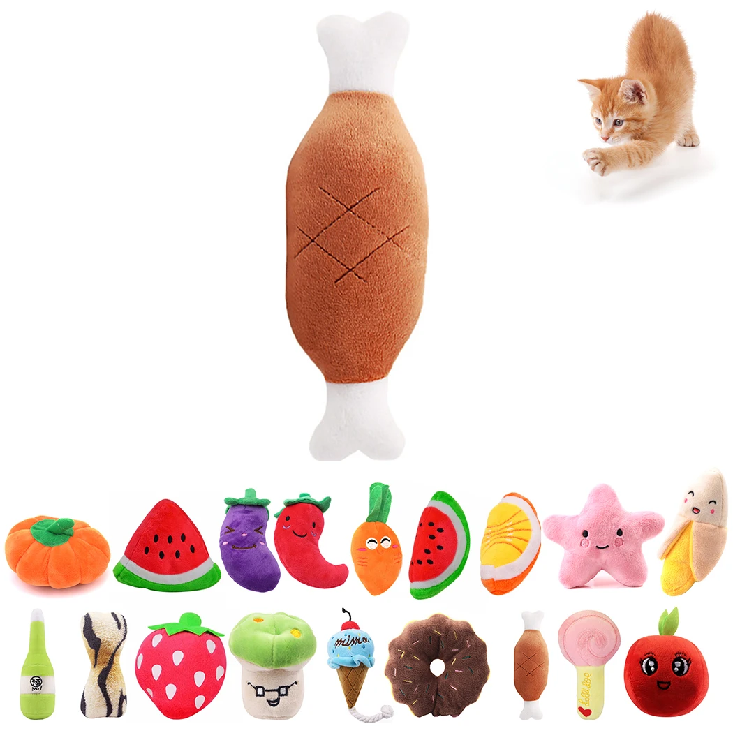 Kapmore Cat Dog Plush Toys Cartoon Cute Fruit Food Shape Bite Resistant Squeaky Toy Pet Chew Toy Pet Interactive Supplies
Kapmore Cat Dog Plush Toys Cartoon Cute Fruit Food Shape Bite Resistant Squeaky Toy Pet Chew Toy Pet Interactive Supplies