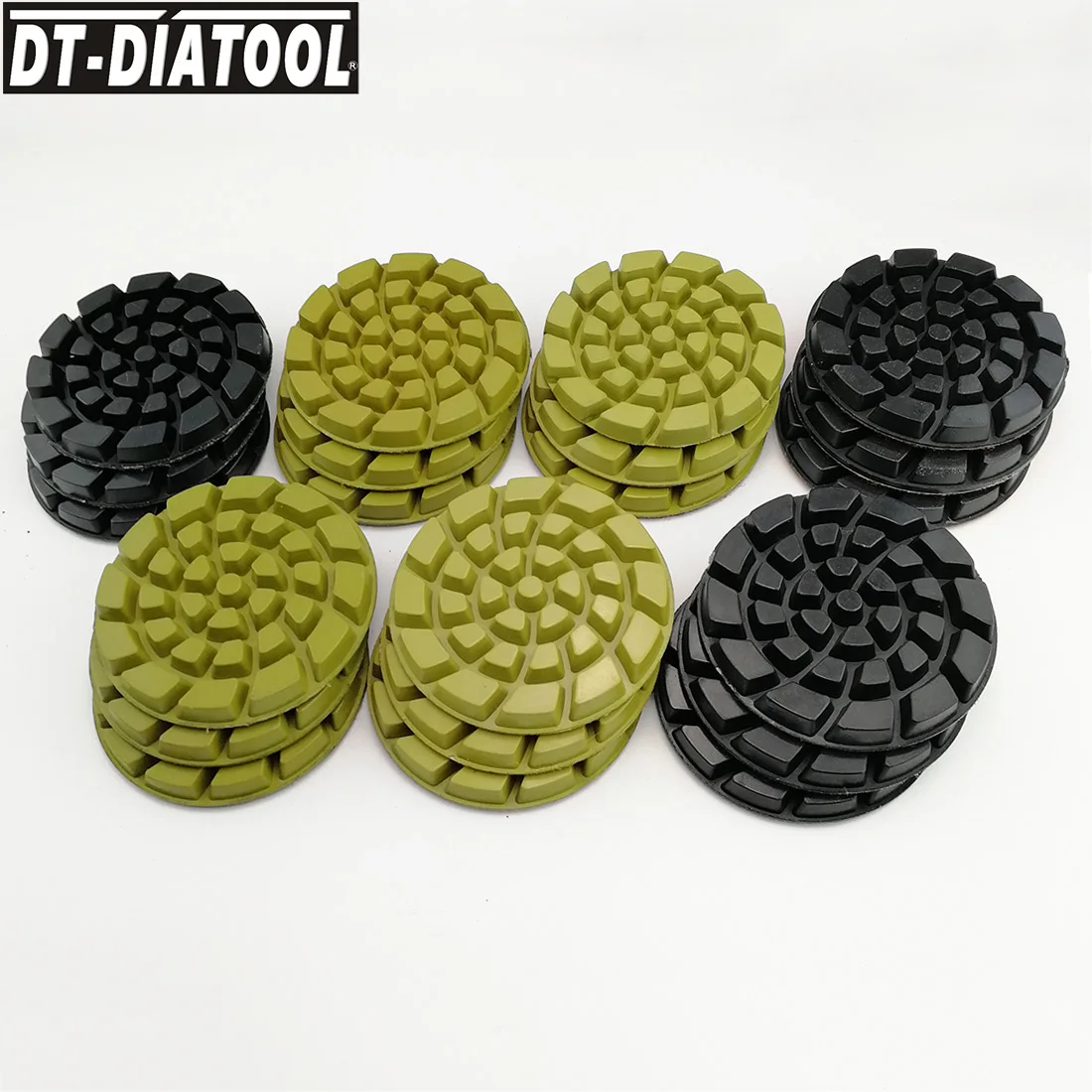 DT-DIATOOL 21pcs/set Dia 4"/100mm Resin Bond Diamond Concrete Polishing Pads Thickened Floor Renew Pads Repairing Sanding Disc
DT-DIATOOL 21pcs/set Dia 4"/100mm Resin Bond Diamond Concrete Polishing Pads Thickened Floor Renew Pads Repairing Sanding Disc