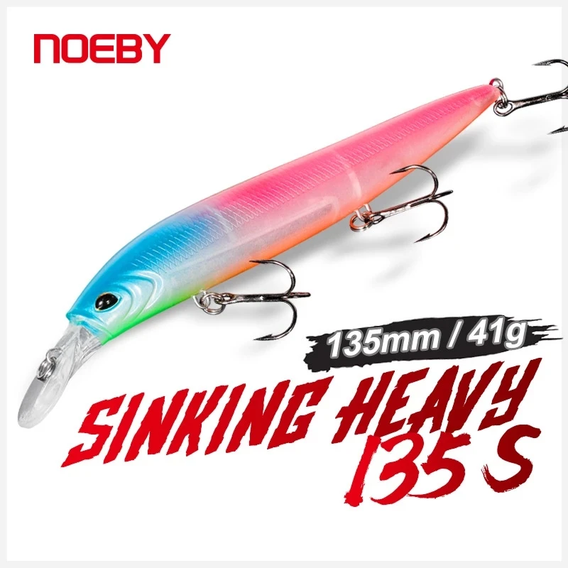 NOEBY Ultra Long Casting Minnow Fishing Lure 135mm 41g Jerkbaits Sinking Artificial Hard Bait for Bass Tackle Fishing Lures
NOEBY Ultra Long Casting Minnow Fishing Lure 135mm 41g Jerkbaits Sinking Artificial Hard Bait for Bass Tackle Fishing Lures