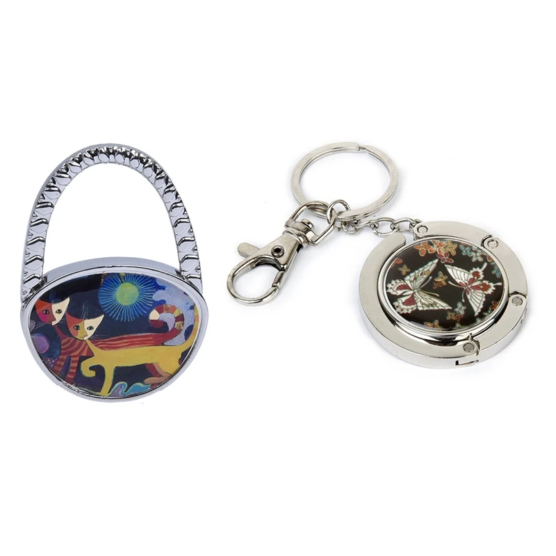 LBER Yellow Orange Oval Metal Foldable Handbag Purse Table Hook Hanger Holder & Bag Holder Butterfly Model with Keychain
LBER Yellow Orange Oval Metal Foldable Handbag Purse Table Hook Hanger Holder & Bag Holder Butterfly Model with Keychain