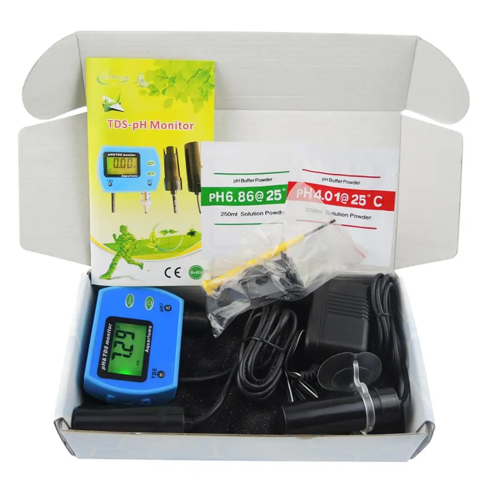 2-in-1 Digital pH TDS Monitor Aquarium Pool Hydroponic Water Quality Tester Replaceable pH Electrode (OEM Packaging Available)
2-in-1 Digital pH TDS Monitor Aquarium Pool Hydroponic Water Quality Tester Replaceable pH Electrode (OEM Packaging Available)