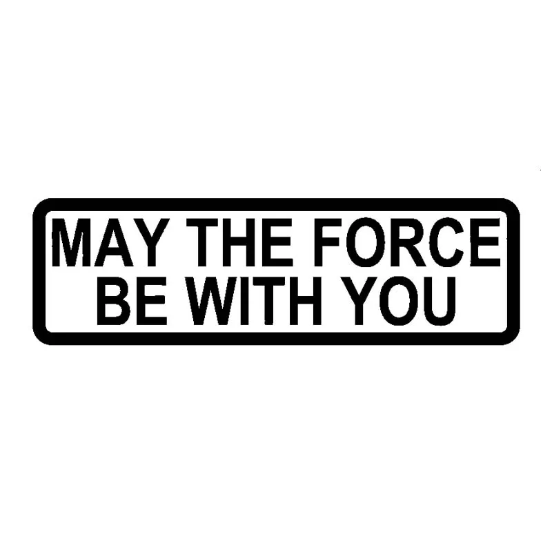 Car Sticker MAY THE FORCE BE WITH YOUPVC Car Decoration Accessories Sticker Creative Waterproof Sunscreen Black/white,16cm*5cm
Car Sticker MAY THE FORCE BE WITH YOUPVC Car Decoration Accessories Sticker Creative Waterproof Sunscreen Black/white,16cm*5cm