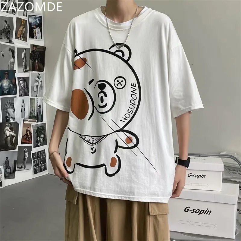 ZAZOMDE Japan 2021 Cartoon bear Tshirt Streetwear Loose Summer T Shirt Men Harajuku shirts Tops Tee Hip Hop Loose Tshirt man
ZAZOMDE Japan 2021 Cartoon bear Tshirt Streetwear Loose Summer T Shirt Men Harajuku shirts Tops Tee Hip Hop Loose Tshirt man