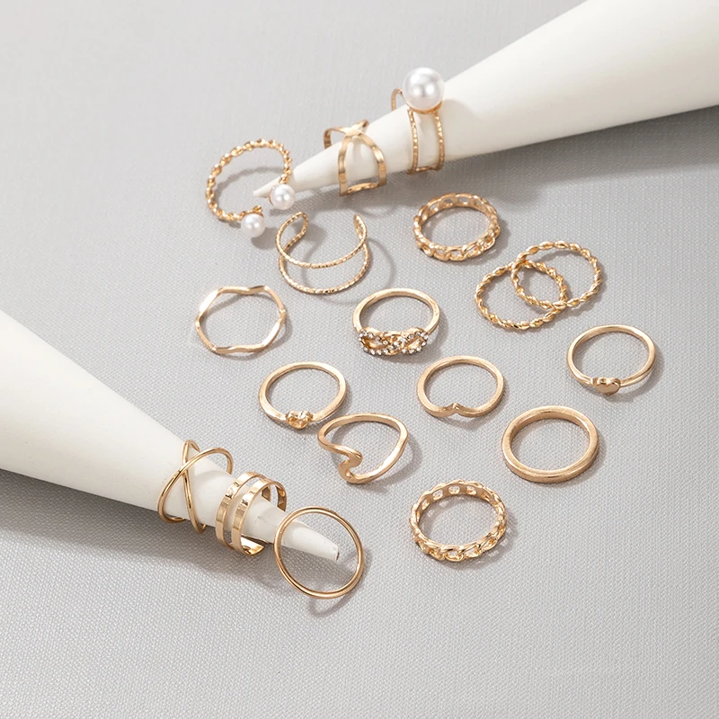 HuaTang Vintage Gold Silver Color Finger Rings Set Crystal Pearl Carving Geometric Knuckle Ring for Women Men Jewelry Anillos
HuaTang Vintage Gold Silver Color Finger Rings Set Crystal Pearl Carving Geometric Knuckle Ring for Women Men Jewelry Anillos
