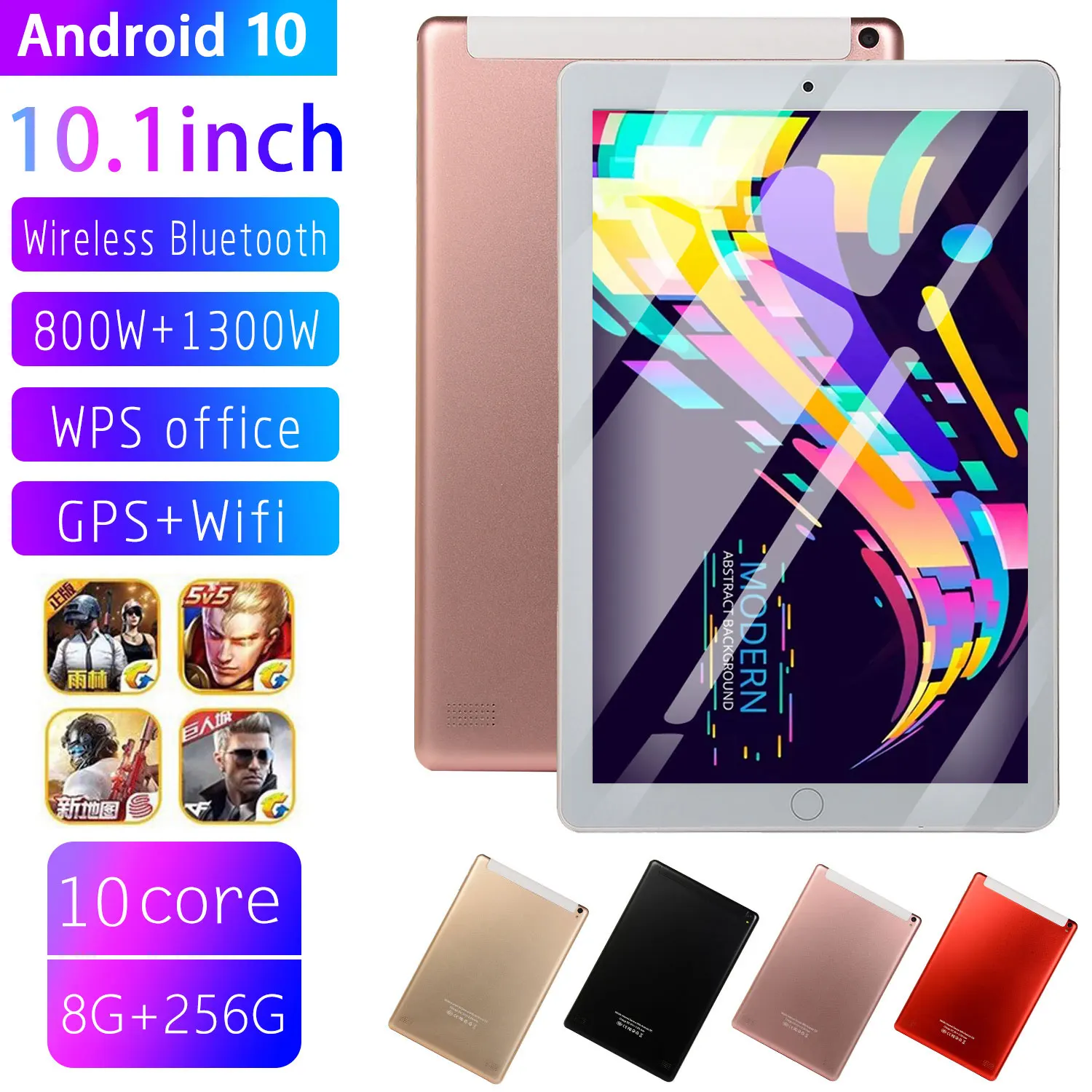 Ultra Slim 10.1" Pad5+10 Tablet Android 10 8GB RAM 256GB ROM 1960+1080 IPS TEN Core Dual SIM Wifi GPS Bluetooth 5.0 Tablets
Ultra Slim 10.1" Pad5+10 Tablet Android 10 8GB RAM 256GB ROM 1960+1080 IPS TEN Core Dual SIM Wifi GPS Bluetooth 5.0 Tablets