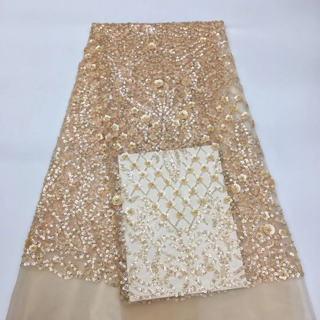 African Lace Fabric 2021 High Quality Sequined Lace Fabric Handmade Beaded Lace Fabric French Wedding Lace Sewing Fabric XX4606
African Lace Fabric 2021 High Quality Sequined Lace Fabric Handmade Beaded Lace Fabric French Wedding Lace Sewing Fabric XX4606