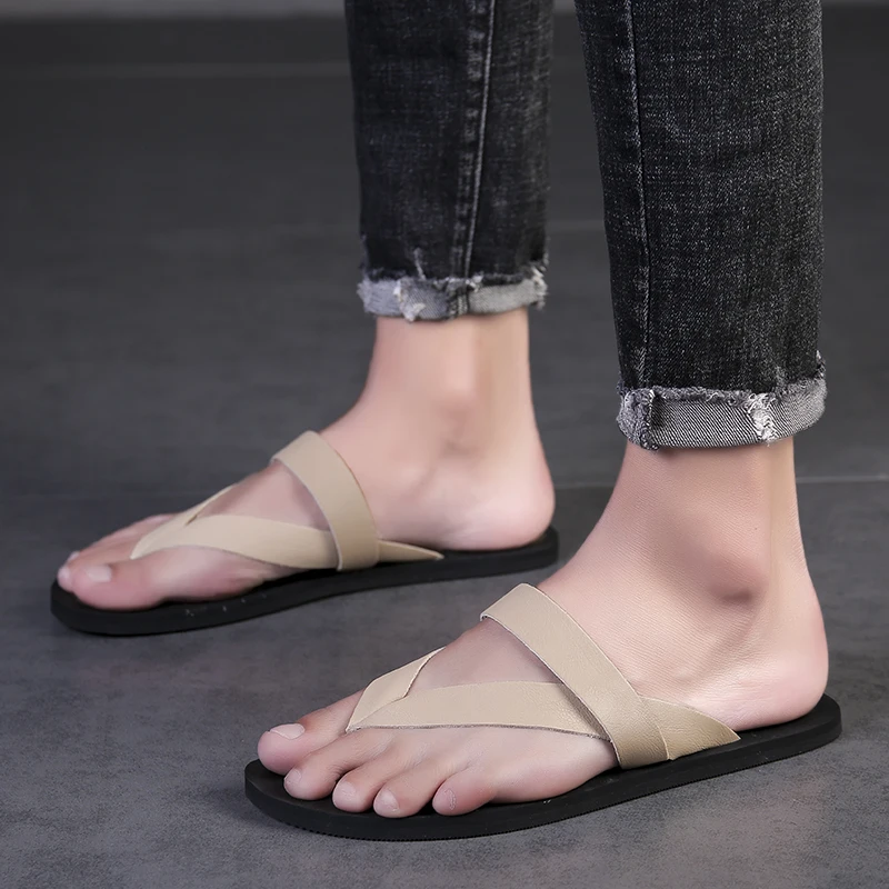 Шлепанцы мужские из натуральной кожи, повседневные сандалии, дышащие, пляжные тапочки, плоская подошва, брендовые дизайнерские, лето 2020
Шлепанцы мужские из натуральной кожи, повседневные сандалии, дышащие, пляжные тапочки, плоская подошва, брендовые дизайнерские, лето 2020