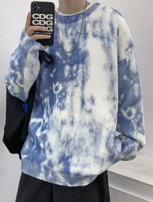 Sweater men's autumn and winter tie-dye thickening sweater loose casual large size round neck pullover
Sweater men's autumn and winter tie-dye thickening sweater loose casual large size round neck pullover