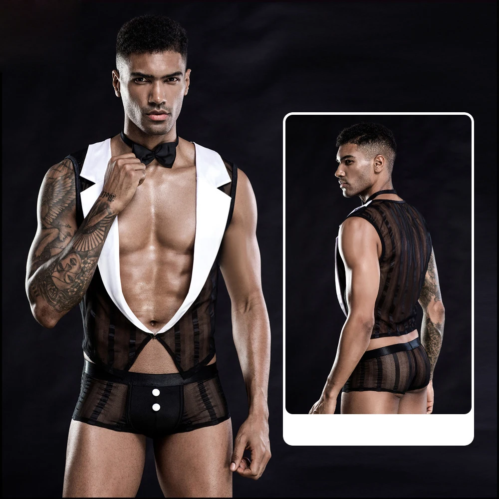 Sexy Men's Bartender Stage Costume Bar Waiter Cosplay Hot Erotic Man Party Performance Uniform Role Play Halloween
Sexy Men's Bartender Stage Costume Bar Waiter Cosplay Hot Erotic Man Party Performance Uniform Role Play Halloween
